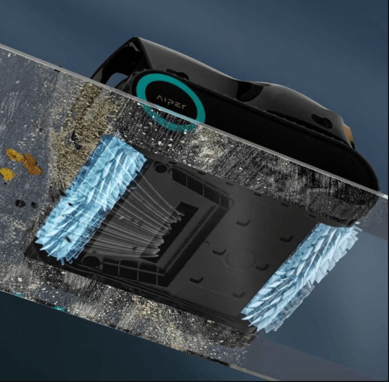 Aiper Scuba X1 Pro Max - стена и ватерлиния Робот-пылесос Aiper Scuba X1 Pro Max очищает стену и ватерлинию бассейна