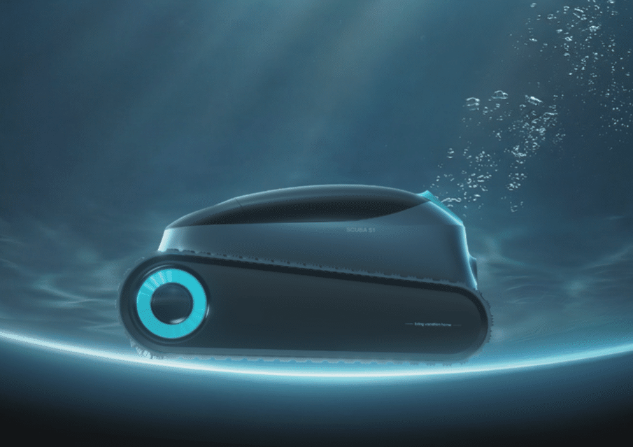 Робот-пылесос Aiper Scuba S1 чистит дно бассейна